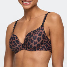 Load image into Gallery viewer, Leopard print bralette worn by a model on a plain background