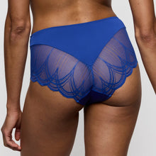 Load image into Gallery viewer, Blue lace underwear on a neutral background