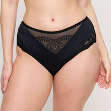 Load image into Gallery viewer, Black lace underwear on a plain background