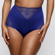 Load image into Gallery viewer, Blue lace underwear on a neutral background