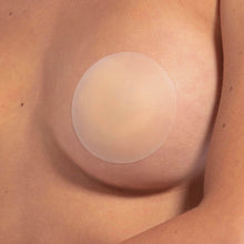 Load image into Gallery viewer, Image of the S/M Magic nipple on the breast. Showing the size of the coverage.