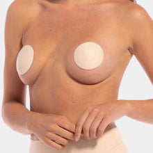 Load image into Gallery viewer, The MAGIC Hide Your Nipples is made from a soft comfortable fabric and completely covers the nipples. The high quality adhesive and skin-friendly silicone provides the perfect solution to ensure the Nipple Covers stay in place. The center is left silicone-free to prevent any discomforts to the nipple area. They can be worn with or without a bra. Rinse the covers briefly with water and the covers are ready to be worn again. The Hide Your Nipples covers are also suitable for swimwear occasions!