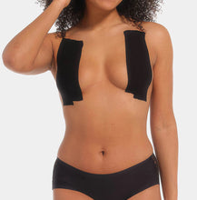Load image into Gallery viewer, The MAGIC Bodyfashion Boob Tape allows you to lift your breasts without wearing a bra! It is the perfect bra solution for invisible styling under any backless, strapless or daring outfits while supporting your breasts. The strength of the tape makes it easy to adhere to the skin and features an adhesive silicone layer which can cover the nipples without irritating your skin. The roll of tape is 6,5cm wide and has a total length of 5 m. You can cut the tape to your desired length and use it in many different