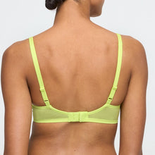 Load image into Gallery viewer, The back image of a woman wearing an all-lace plunge bra with removable pads. This gorgeously shaped bra adds cleavage to any size. The push-up style adds extra volume and the cup has a deeper cut which reveals the upper part of your bust.
Fabric content: Polyamide: 47%, Polyester: 43%, Elastane:10%