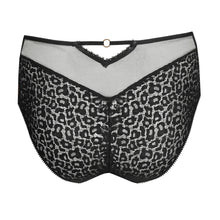 Load image into Gallery viewer, Black lace lingerie set on a white background