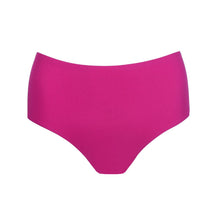 Load image into Gallery viewer, Pink high-waisted bikini bottom on a white background