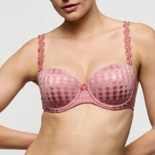 Load image into Gallery viewer, Pink bra with floral details on a plain background