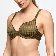 Load image into Gallery viewer, Green checkered bra worn by a model on a white background