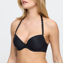 Load image into Gallery viewer, Charcoal formed plunge underwired bra. The shoulder straps have a playful circular design which can be converted into a halter style. The formed smooth finish of the cup is perfect under T/Shirts. Deep plunge offering invisibility under many outfits!
Fabric Content: Polyester: 36%, Polyamide: 38%, Elastane: 26%