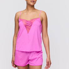 Load image into Gallery viewer, Stylish Camisole and French Knicker set. It has an attractive flower pattern to the front. May be worn as nightwear or underwear. Matchings perfectly Etoile bras, briefs and suspender belt.
Fabric content: Elastane:17%, Polyester:6%, Polyamide:77%