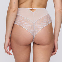 Load image into Gallery viewer, Marble. A lattice and lace detail Luxury G/String. The wide band over the hip offers an attractive retro look to this stylish garment. It gives a streamline effect under any outfit. A cool and modern yet classic shape.
Fabric Content: Elastane:19%, Polyester:29%, Polyamide:47%, Cotton:5%