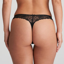 Load image into Gallery viewer, Sexy, feminine, classic G/String with a completely transparent embroidery. And because of the lovely high cut on the hip your legs seem to go on forever with no visible lines. Fabric content: Polyamide: 44%, Polyester: 35%, Elastane: 12%, Cotton: 9%.Black.