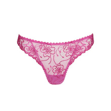 Load image into Gallery viewer, Pink lace thong on a white background