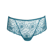 Load image into Gallery viewer, Blue lace underwear on a white background