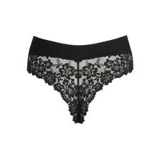 Load image into Gallery viewer, Black lace underwear on a white background