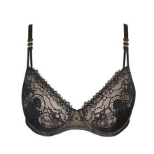 Load image into Gallery viewer, An all Italian lace full cup bra. The delicate double straps offer a light but structured support. The rich lace makes this unpadded bra delightfully sheer.  This is a classic lace bra for a classic sophisticated look.  Fabric content: Polyamide: 87%, Elastane: 13%
