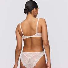 Load image into Gallery viewer, Crystal Pink all-lace underwired full cup bra. It gives a lovely feminine shape that is comfortable and stylish. It has a non-transparent design that give good coverage. The pretty lace straps are attractive enough to be seen.
Fabric content: Cotton:18%, Polyamide:71%, Elastane:11%