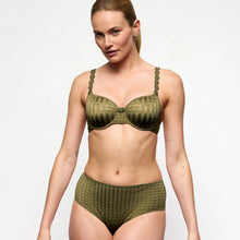 Load image into Gallery viewer, Woman wearing a green lingerie set on a white background