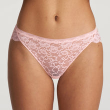Load image into Gallery viewer, Super-comfortable all lace Rio briefs. The fabric is soft and is so comfortable you'll forget that you're wearing them! The seamless finish along the seam edges guarantees no visible lines. Sleek and clean design. Fabric: Polyamide: 82%, Elastane:14%, Cotton: 4%. Pearly Pink.