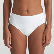Load image into Gallery viewer, Pure White full brief with a wide hip detail and are worn higher on the waist but also cover the bottom completely. They are totally opaque, made from sturdy stretch fabric for a figure-flattering effect. Fabric Content: Polyamide: 56%, Elastane: 40%, Cotton: 4%