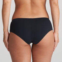 Load image into Gallery viewer, Charcoal Hot Pants have a low rise. This style reveals a hint of your bottom at the back and has a seamless finish. They are totally opaque and are made from soft stretch fabric. Fabric Content: Polyamide: 82%, Elastane:13%, Cotton: 5%