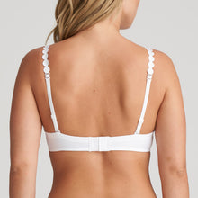 Load image into Gallery viewer, Pure White full cup underwired bra combines a smooth, comfortable fit with a fashionable elegance. The shoulder straps have a playful circular design which can be converted into a halter style. The smooth finish of the cup is perfect under T/Shirts. Fabric Content: Polyamide: 77%, Elastane: 23%