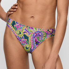 Load image into Gallery viewer, Colorful paisley-patterned bikini bottom on a plain background