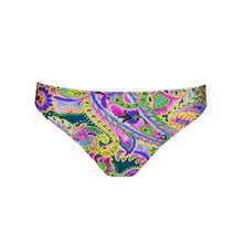 Load image into Gallery viewer, Colorful paisley-patterned bikini bottom on a white background
