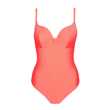 Load image into Gallery viewer, Coral one-piece swimsuit on a white background