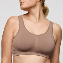 Load image into Gallery viewer, Woman wearing a brown bra against a plain background