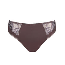 Load image into Gallery viewer, SALE Opaque bikini style Rio briefs with chic lace embroidery on the hip. Full back for coverage with a lace trim seam free finish.
Fabric: Polyamide: 76%, Elastane: 14%, Cotton: 8%, Polyester: 2%. Eye Shadow.