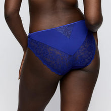 Load image into Gallery viewer, Blue lace underwear on a plain background