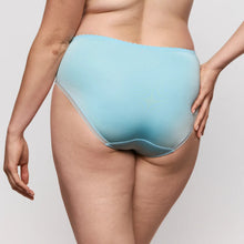 Load image into Gallery viewer, Light blue bikini bottom worn by a person on a plain background