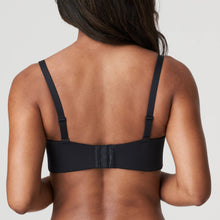 Load image into Gallery viewer, Charcoal. This is a great strapless bra. Smooth with formed cups it gives a good shape to the bust. Wide banding at the back ensures it stays in place without silicone. Comes with straps for versitile use. Fabric: Polyamide: 45%, Polyester: 37%, Elastane: 18%