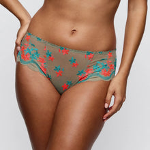 Load image into Gallery viewer, Floral embroidered underwear on a plain background