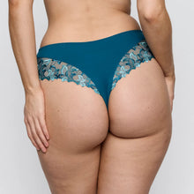 Load image into Gallery viewer, Teal lace underwear on a plain background