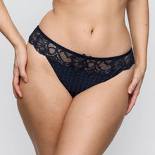 Load image into Gallery viewer, Navy lace underwear on a plain background