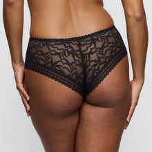 Load image into Gallery viewer, Black lace underwear worn by a person on a plain background