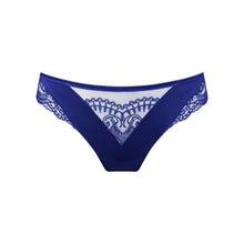 Load image into Gallery viewer, Blue lace underwear on a white background