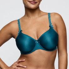Load image into Gallery viewer, Teal bra worn by a model on a plain background