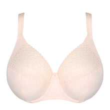 Load image into Gallery viewer, Famous for their beautifully crafted bras catering to the larger bust, Montara is a new member to the Prima Donna family. The is a three-piece underwire bra with a unique fit and a modern look. It has a pretty stretchy lace on the top of the cup. The base is smooth for versatile wear under garments. The straps are decorative and offer full support. Fabric: Polyamide: 57%, Polyester: 34%, Elastane: 9%. Crystal Pink.