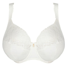 Load image into Gallery viewer, Famous for their beautifully crafted bras catering to the larger bust, Salerno is another new member to the Prima Donna family. The is a three-piece underwire bra with a unique fit and a modern look. It has a pretty lace on the top of the cup. The base is smooth for versatile wear under garments. The straps are decorative and offer full support.
Fabric content: Polyester:49%, Polyamide:42%, Elastane:9%
Ivory.