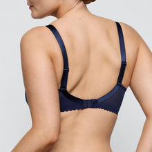 Load image into Gallery viewer, Navy blue bra worn by a model on a light gray background