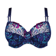 Load image into Gallery viewer, Decorative bra with floral pattern on a white background