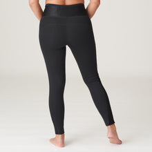 Load image into Gallery viewer, Workout pants in dry-fit fabric to ankle length. They have transparent inserts at the sides. These have an elegant, figured shape and come up to the waist. There is a small pocket on to the back handy for carrying small items when out running. <br>Fabric Content: Polyamide: 81%, Elastane:19%