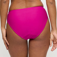 Load image into Gallery viewer, Person wearing bright pink high-waisted bikini bottoms on a plain background