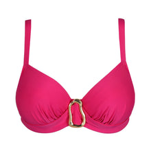 Load image into Gallery viewer, Pink bikini top with gold clasp on a white background