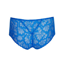Load image into Gallery viewer, Blue lace underwear on a white background
