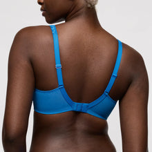 Load image into Gallery viewer, Blue bra worn by a person on a plain background