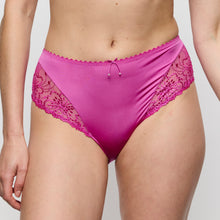 Load image into Gallery viewer, Pink lace-trimmed underwear on a plain background
